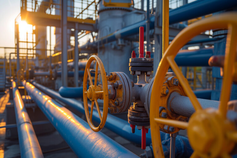 Oil refinery pipes, valves, fittings and parts. Oil and gas production and transportation.